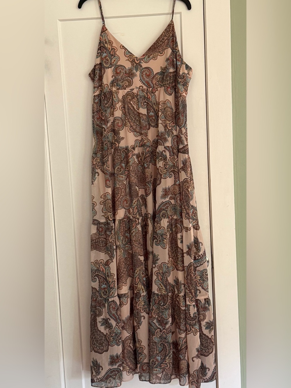 Express Paisley Tiered Maxi Dress Size Large